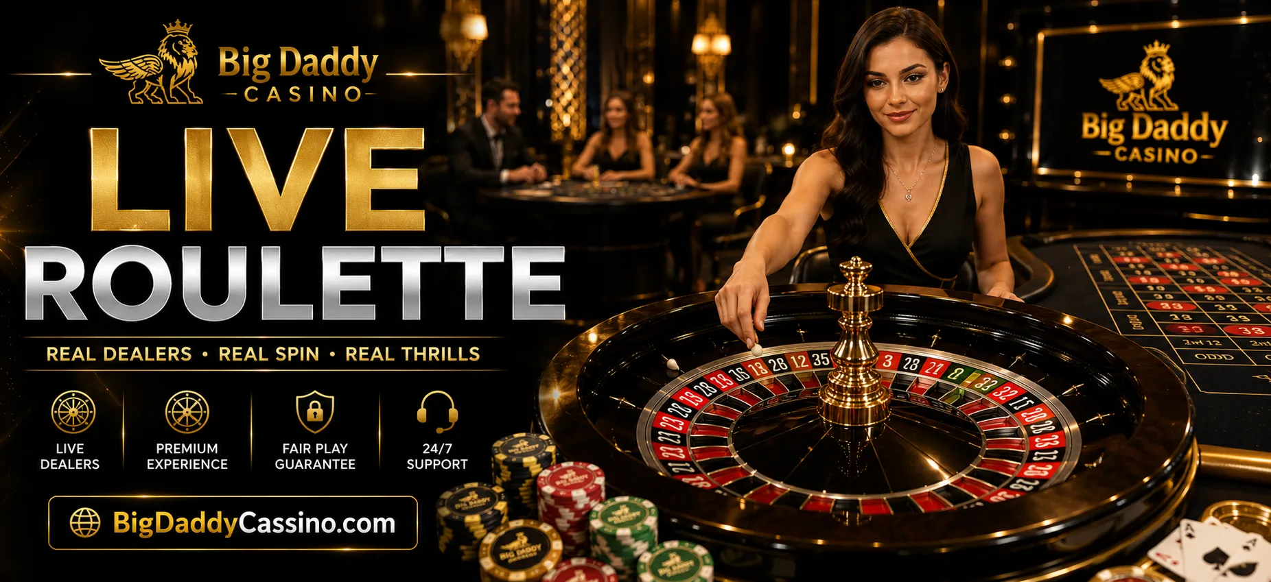 Live Roulette at Big Daddy Casino