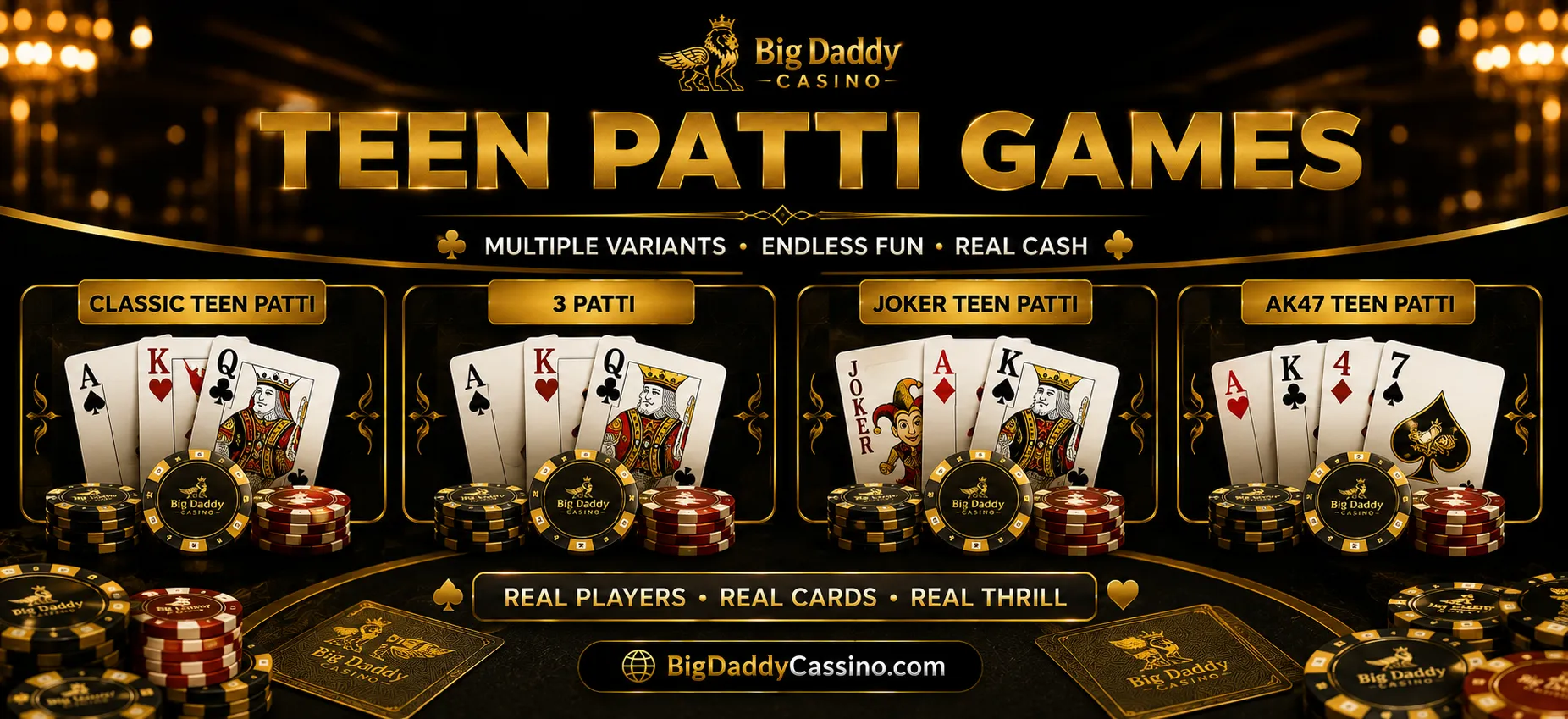 Teen Patti Games – Explore Variations at Big Daddy Casino
